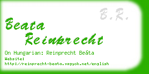 beata reinprecht business card